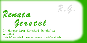 renata gerstel business card